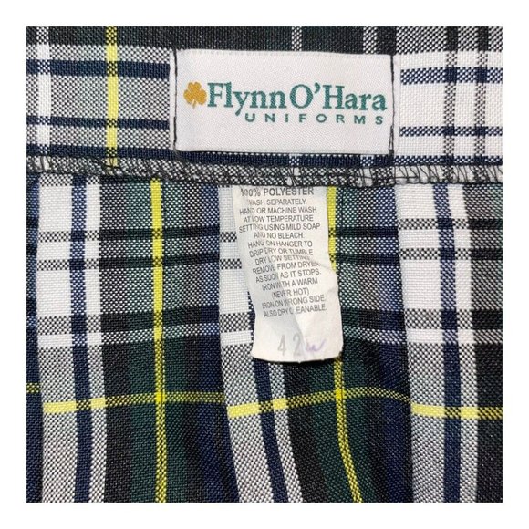 Flynn OHara Wrap Around Kilt Skirt 42 Pleated Academia Green School Uniform NEW - Picture 6 of 6